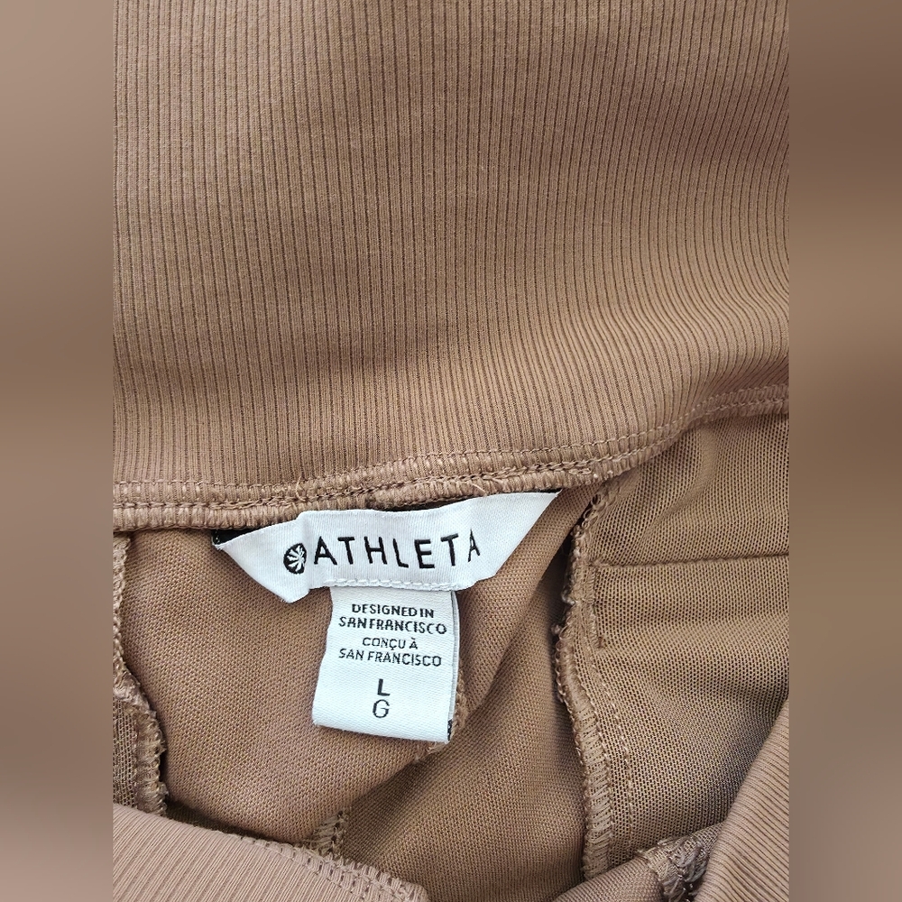 Athleta Venice Joggers High Rise Tan Brown Comfy Athleisure Clean Girl Aesthetic - Picture 9 of 15
